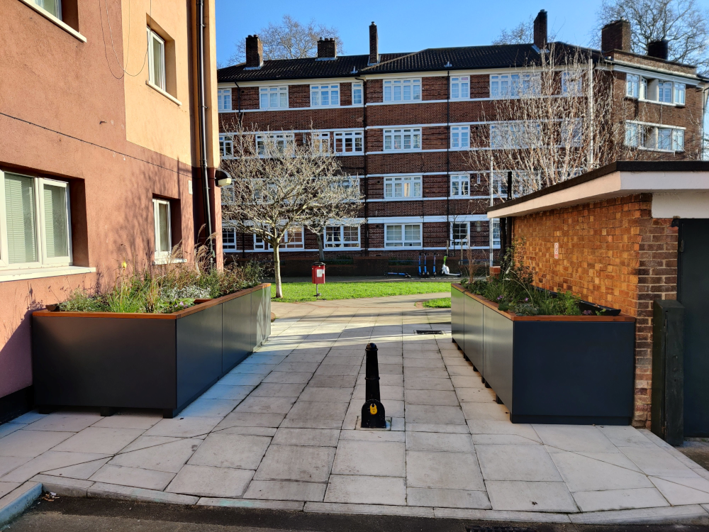 bespoke planters at Lewes House South